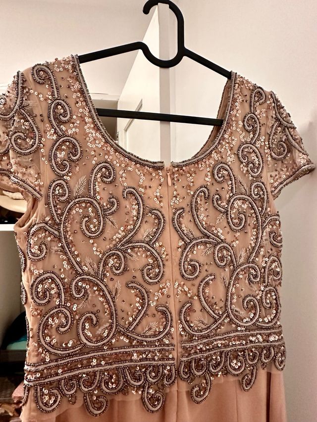 vestido largo talla S cosido a mano