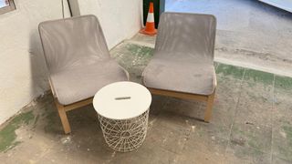 Sillón chapa gris