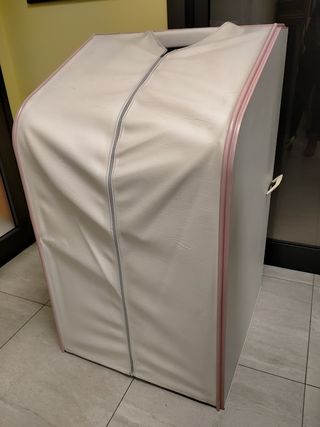 Sauna salvaspazio con interno in legno