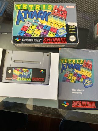 Super Nintendo Tetris Attack para uno y dos jugado
