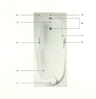 NUOVA Vasca da bagno incasso BluBleu Cleo cm170x80