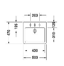NUOVO Lavabo ad appoggio Duravit Vero 045250 bianc