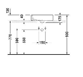 NUOVO Lavabo ad appoggio Duravit Vero 045250 bianc