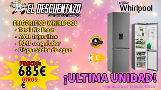 FRIGORIFICO WHIRLPOOL 205x60CM, CLASE E, NO FROST