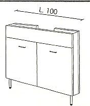 NUOVO Mobile sottolavello Montegrappa Pieghevoli