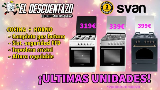 COCINAS DE GAS BUTANO 60CM ANCHO 