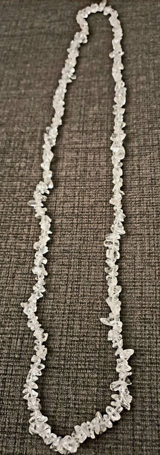 Collana bianco/trasparente simil corallo