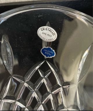 Coppa in cristallo e argento