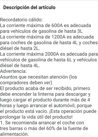 ARRANCADOR DE COCHE 12V