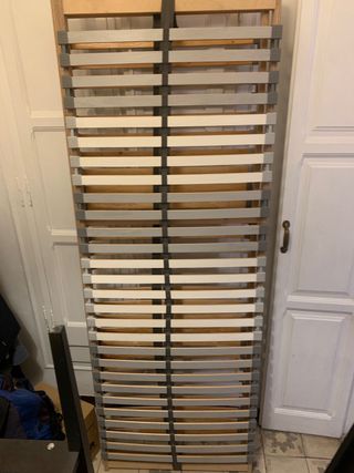 Cama doble negra & somier x 2