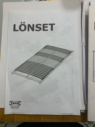 Cama doble negra & somier x 2