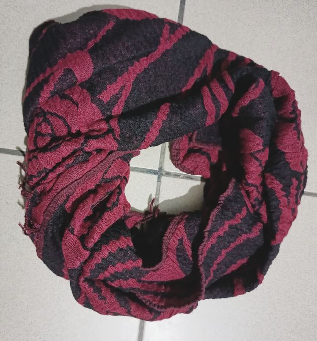 Scialle ampio Martissima double face bordeaux