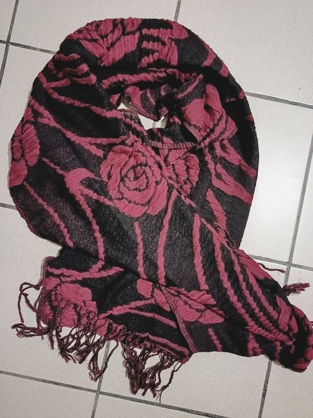 Scialle ampio Martissima double face bordeaux