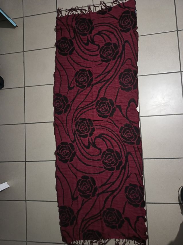 Scialle ampio Martissima double face bordeaux