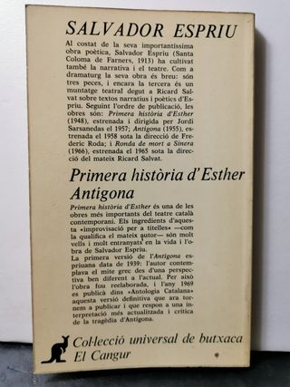 Laia & Primera història d’Esther+Antígona - Espriu
