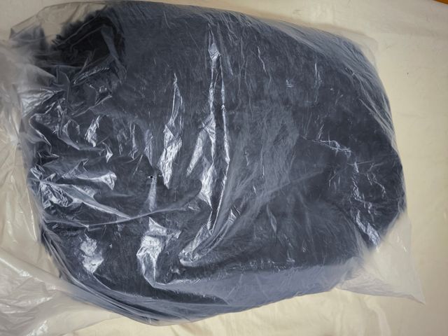 Cama redonda azul gato