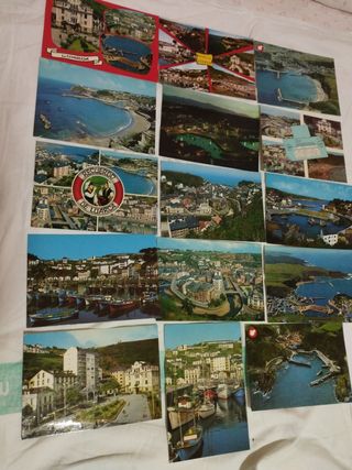 15 postales luarca,Cudillero años 70