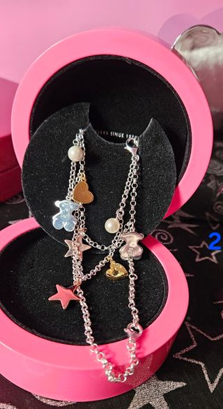 JUEGO DE COLLAR Y PULSERA TOUS, PLATA DE LEY 