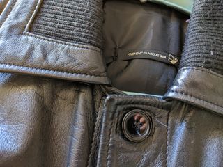 Giubotto di pelle marrone scuro Moscanueva