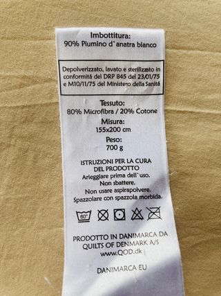 PIUMINI D’ANATRA -SINGOLI-