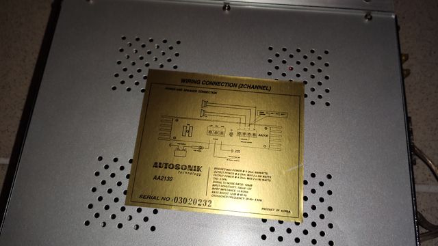 Amplificatore auto Autosonik AA2130 600watt max