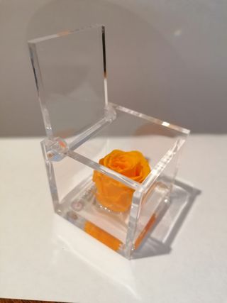 Cubo Rosa Stabilizzata Arancione Profumata da 5 cm