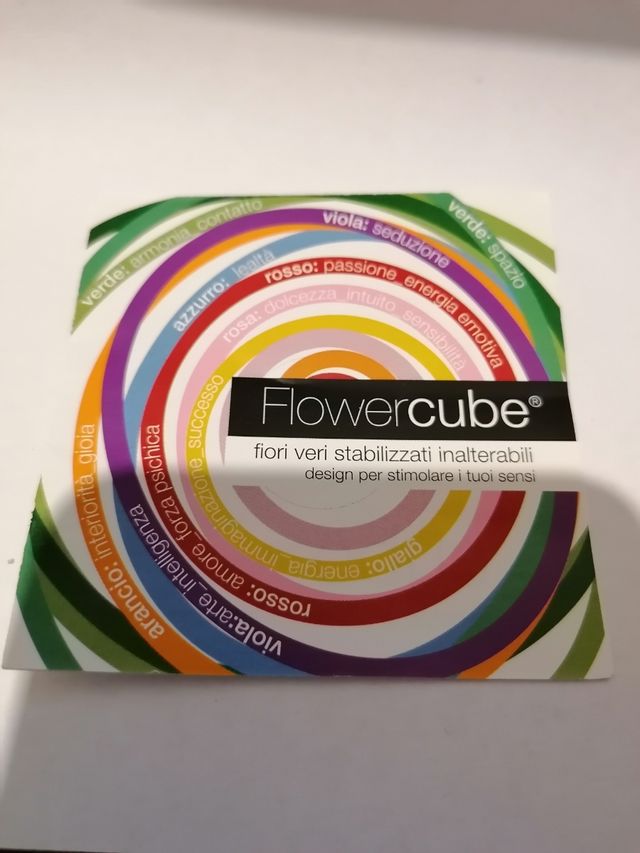 Cubo Rosa Stabilizzata Arancione Profumata da 5 cm