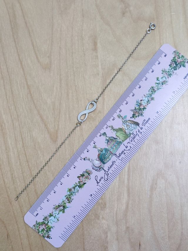 Tobillera de plata de ley - símbolo infinito