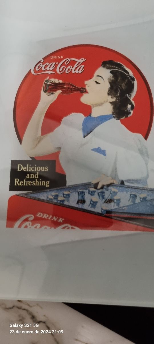 Platos postre cocacola