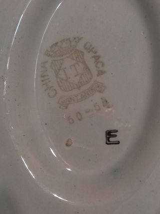 Vajilla antigua china opaca Santander