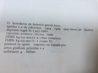 García Lorca,Obras Completas