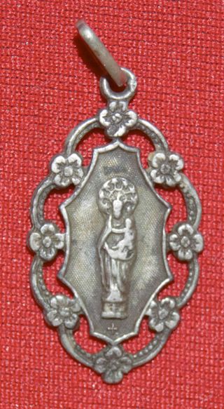 Antigua medalla religiosa de la Virgen Del Pilar