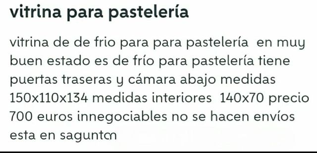 Vitrina de pastelería