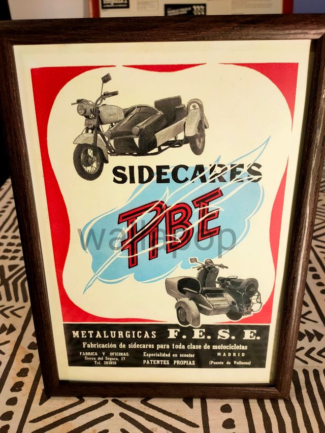 Cuadros vintage Harley Yamaha clua michelin pirell