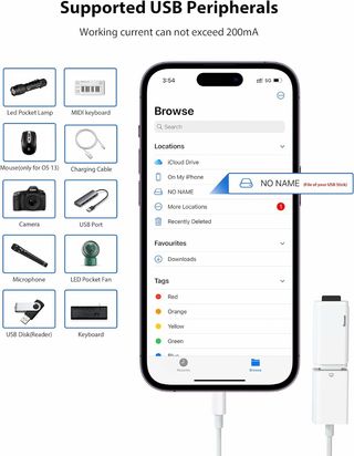 Adaptador Lightning a USB para camaras / micrófono