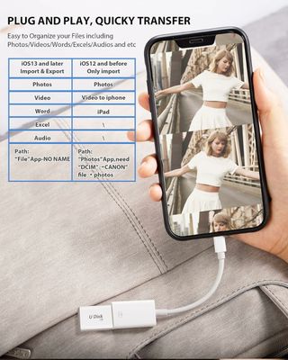 Adaptador Lightning a USB para camaras / micrófono