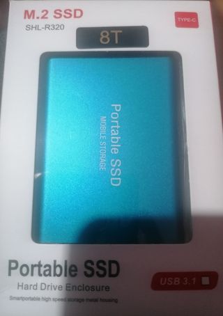 8 TERAS Disco Duro externo SSD Azul 8TB