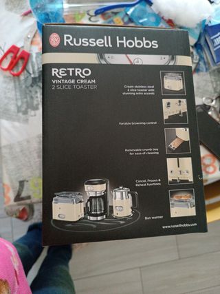 Tostapane 2 fette acciao inox coror crem