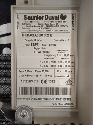 Placa electrónica caldera Saunier Duval