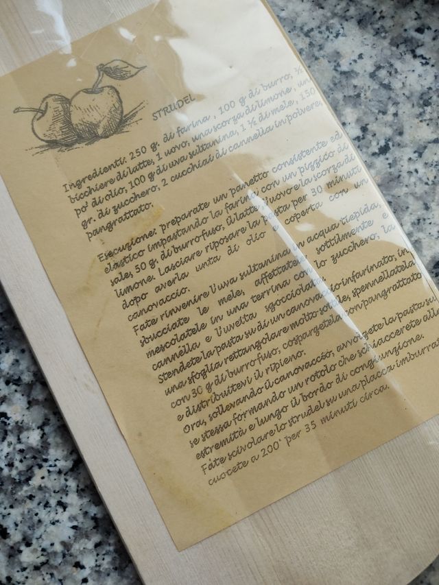 Tagliere legno artigianale strudel