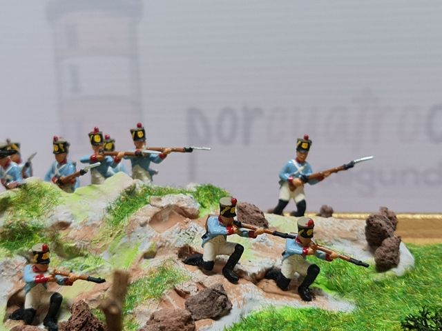 Diorama militar en Urna Cristal