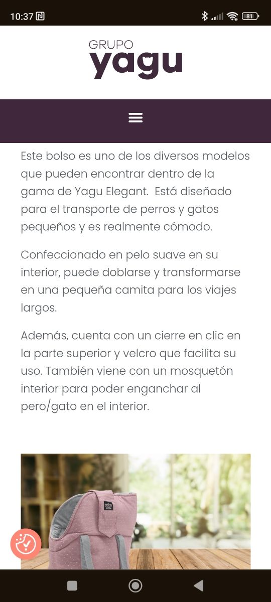 Bolso paseo perro Yagu