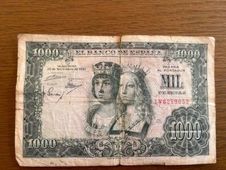Billete 1000 pesetas Reyes católicos