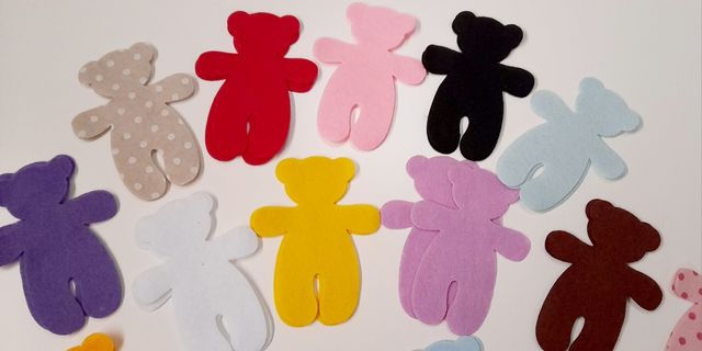 Fustellati 50 orsetti pannolenci feltro