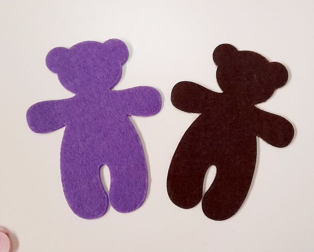 Fustellati 50 orsetti pannolenci feltro
