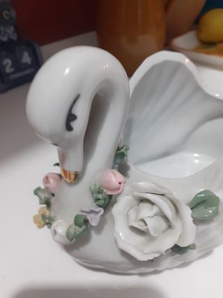 Cigno svuotasche e portagioie in porcellana