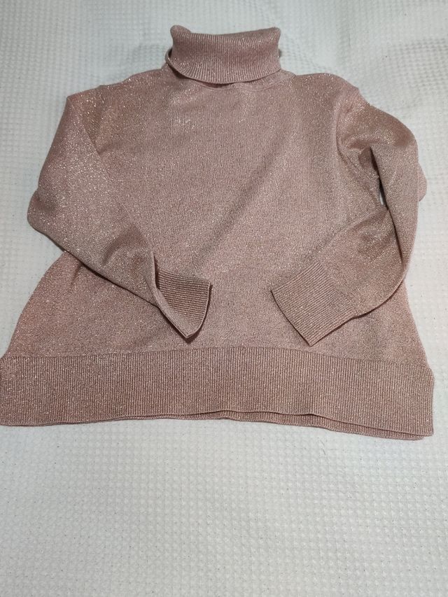Conjunto rosa palo y beige talla 6 años