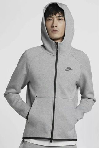 Chaqueta Nike Tech Fleece Gris + Negra 
