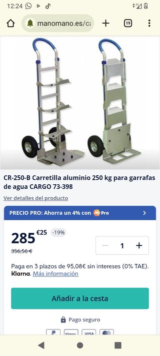 carretilla aluminio carro agua