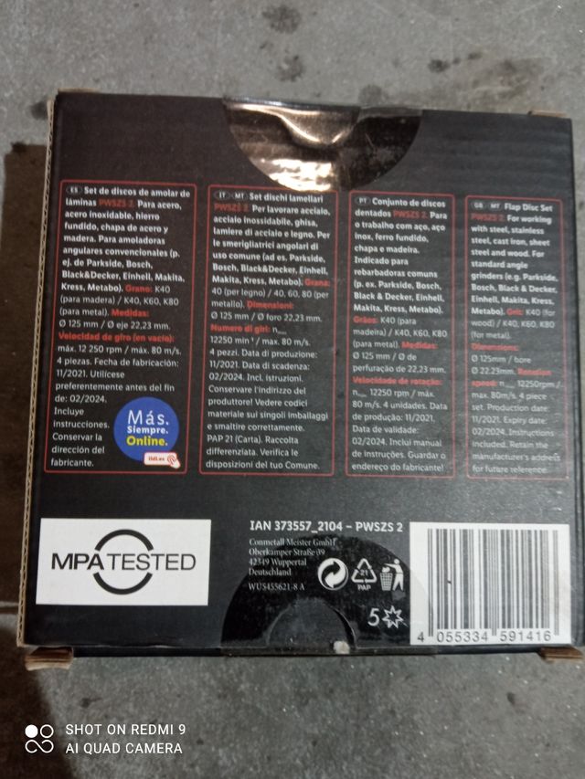  4 Dischi abrasivi nuovi 